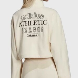 ADIDAS Originals Retro Luxury 1/4 Zip Crop Sweatshirt